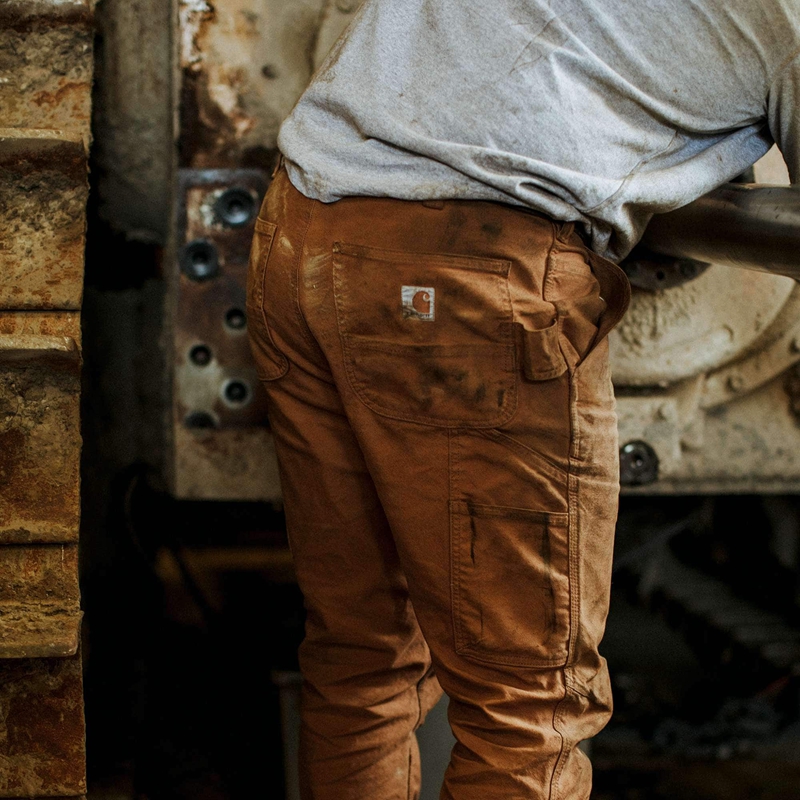 Brown Men Carhartt Utility Dungaree Pants | FZS-962835