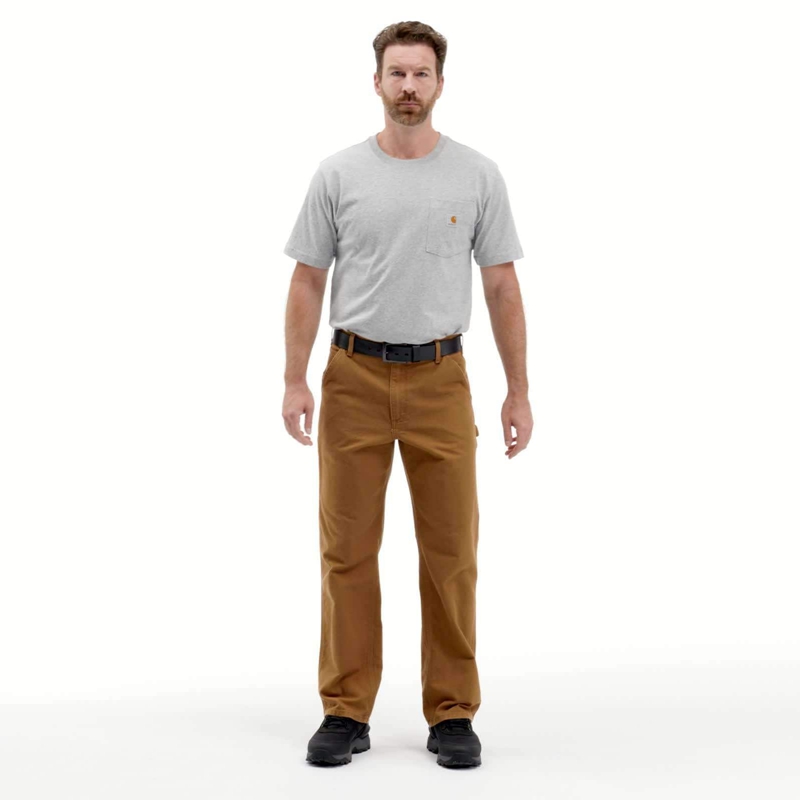 Brown Men Carhartt Utility Work Pants | NKA-846901