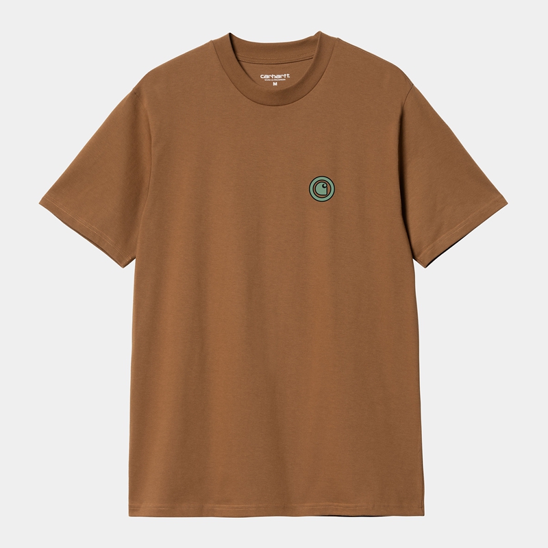 Brown Men Carhartt Zipper T-Shirt | EIA-624051