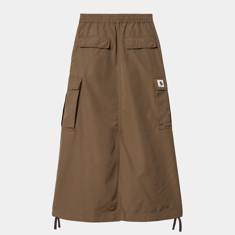 Brown Women Carhartt Cargo Long Skirts | CSI-681952