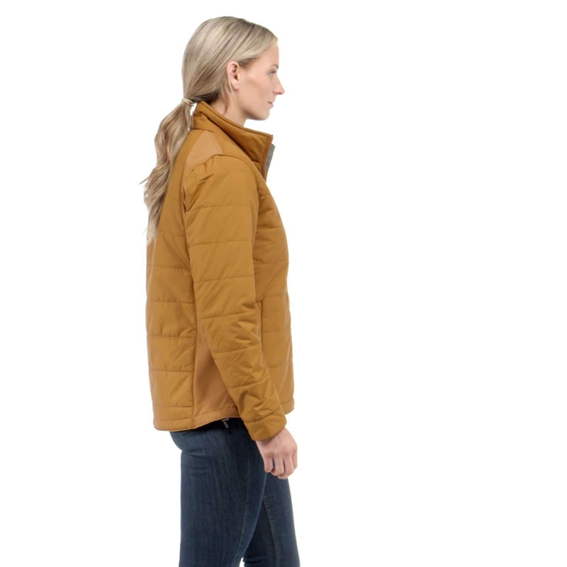 Brown Women Carhartt Lightweight Puffer Jackets | QZW-536019