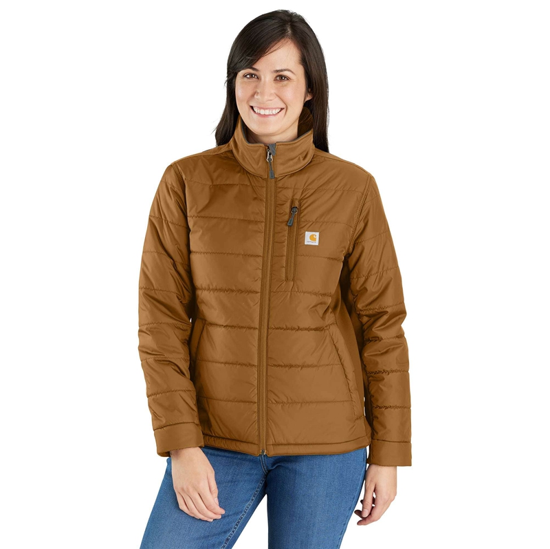 Brown Women Carhartt Lightweight Puffer Jackets | QZW-536019