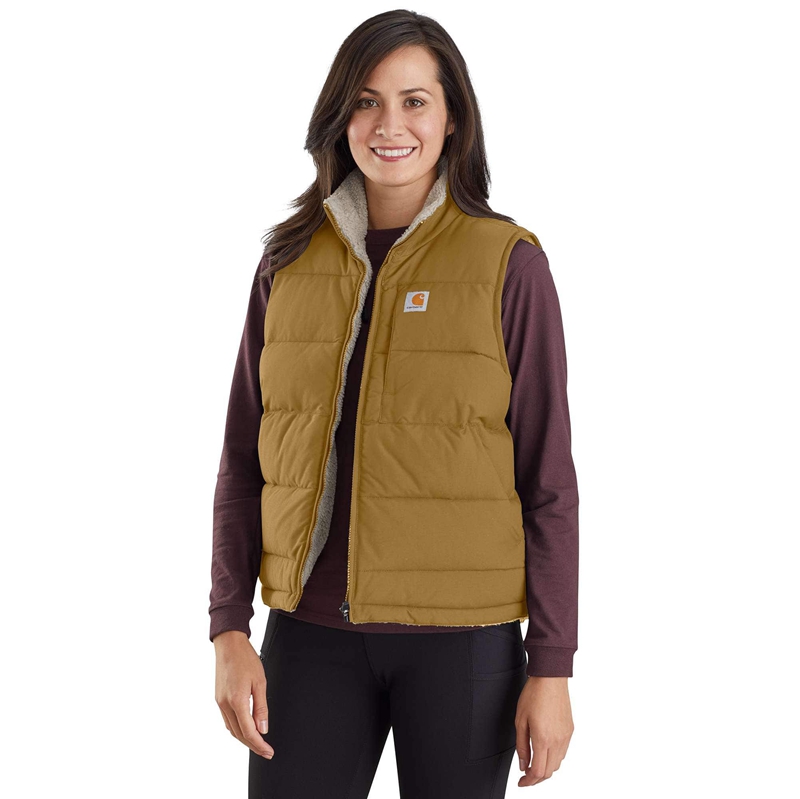 Brown Women Carhartt Montana Puffer Vest | FNL-369572