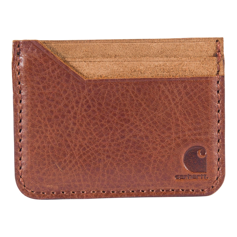 Brown Women Carhartt Patina Leather Front Pocket Wallets | TKU-540398