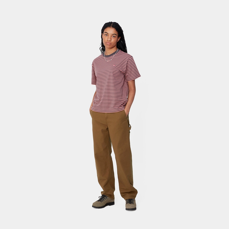 Brown Women Carhartt Pierce Straight Pants | BJP-384629