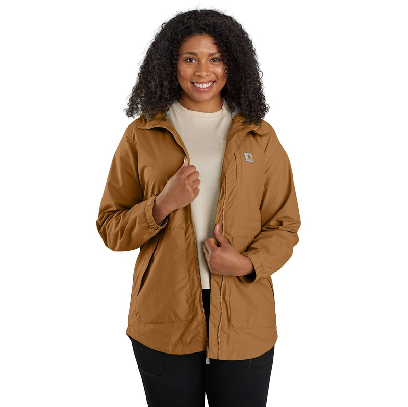 Brown Women Carhartt Rain Jackets | XVU-345786