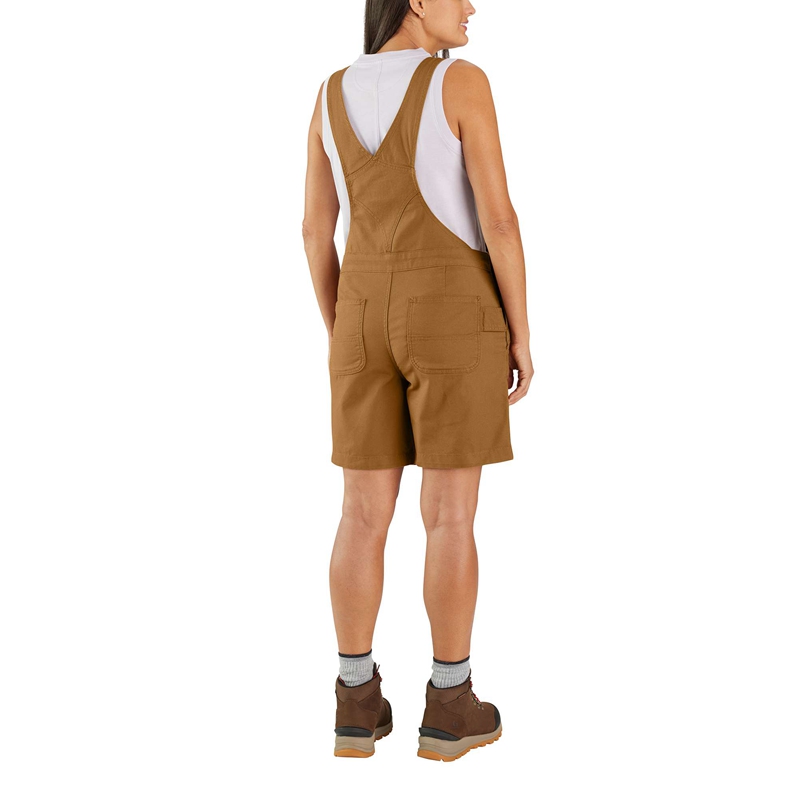 Brown Women Carhartt Rugged Flex™ Relaxed Fit Canvasall Shorts | MND-467182