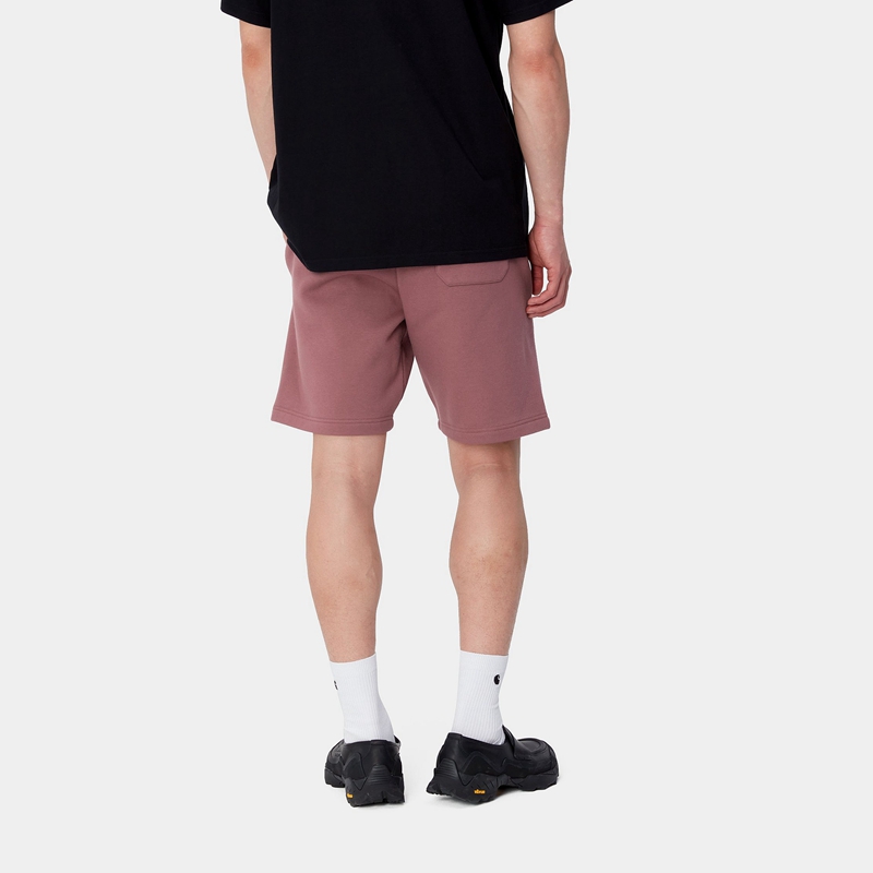 Burgundy Men Carhartt Chase Shorts | ETM-194076