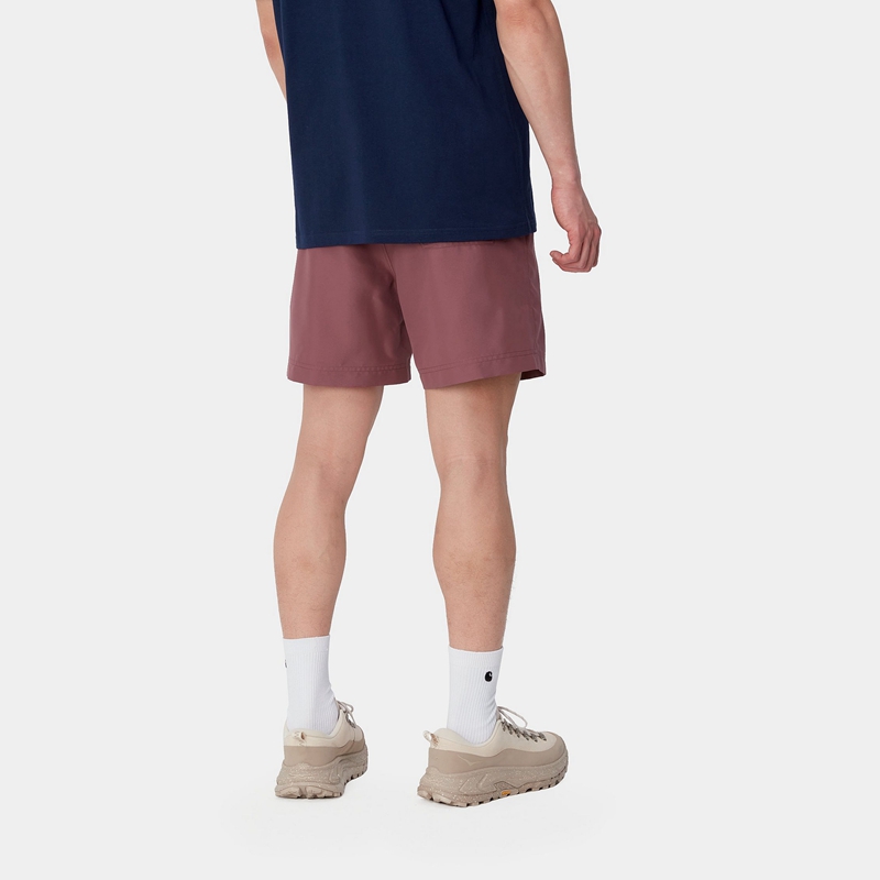 Burgundy Men Carhartt Chase Swim Trunk Shorts | NPO-417560