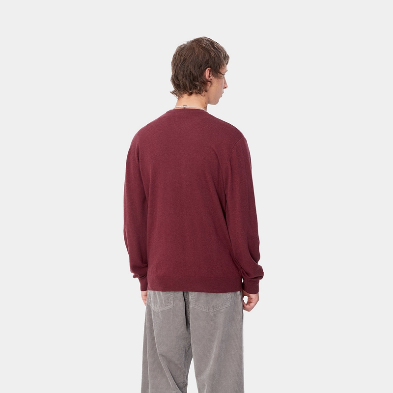 Burgundy Men Carhartt Madison Sweatshirt | ZQT-892135