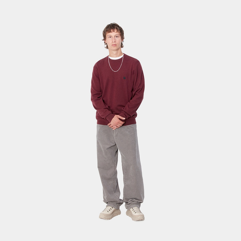 Burgundy Men Carhartt Madison Sweatshirt | ZQT-892135