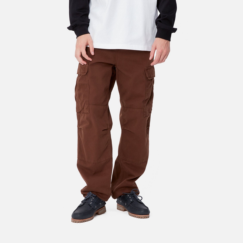 Burgundy Men Carhartt Regular Cargo Pants | XFP-379645