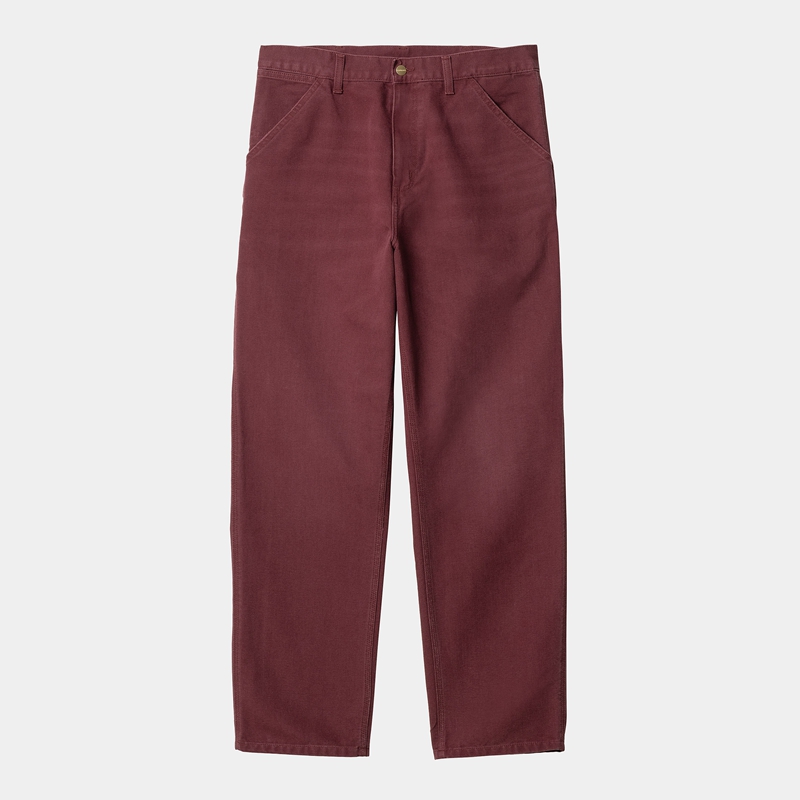 Burgundy Men Carhartt Single Knee Pants | WIM-075469