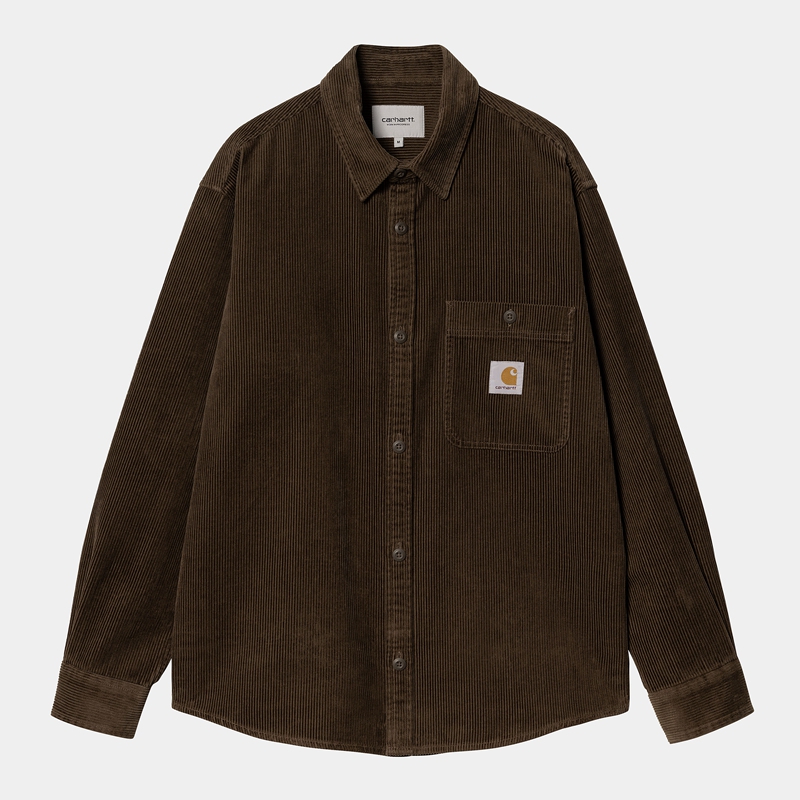 Chocolate Men Carhartt Flint Shirts | DMV-268350