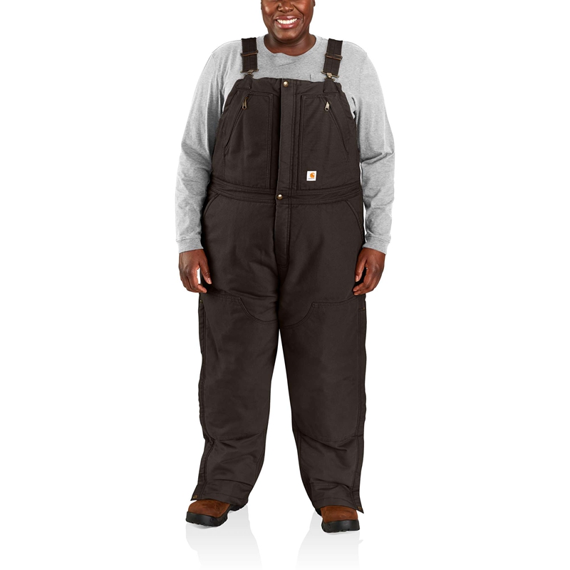 Chocolate Women Carhartt Insulated Bibs Overalls | ORC-107258