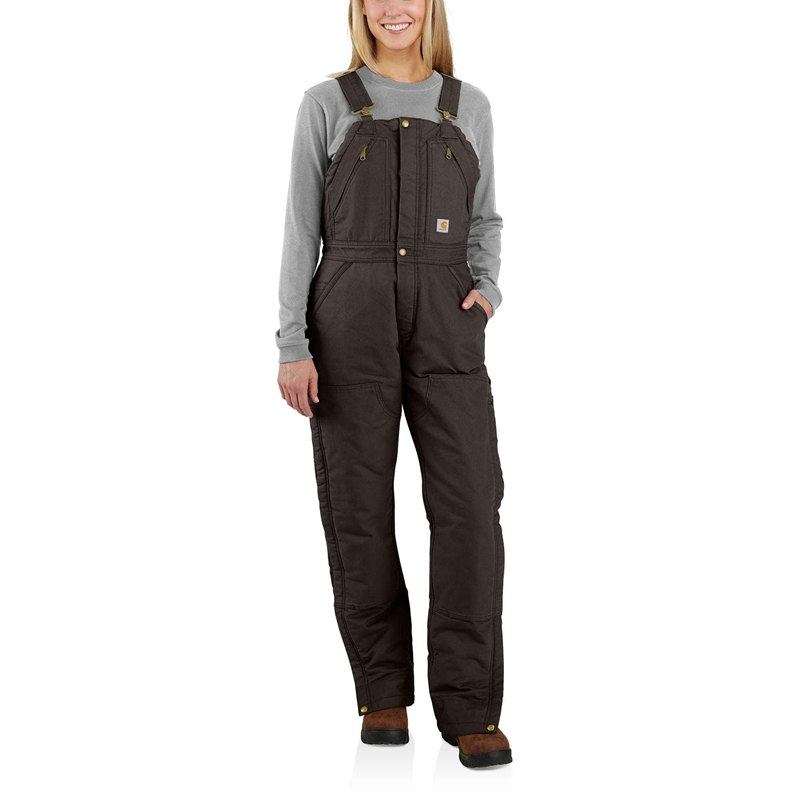 Chocolate Women Carhartt Insulated Bibs Overalls | ORC-107258