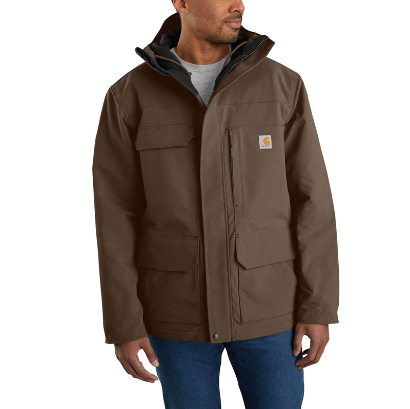 Coffee Men Carhartt Super Dux™ Relaxed Fit Insulated Traditional Coats | ZGE-935416