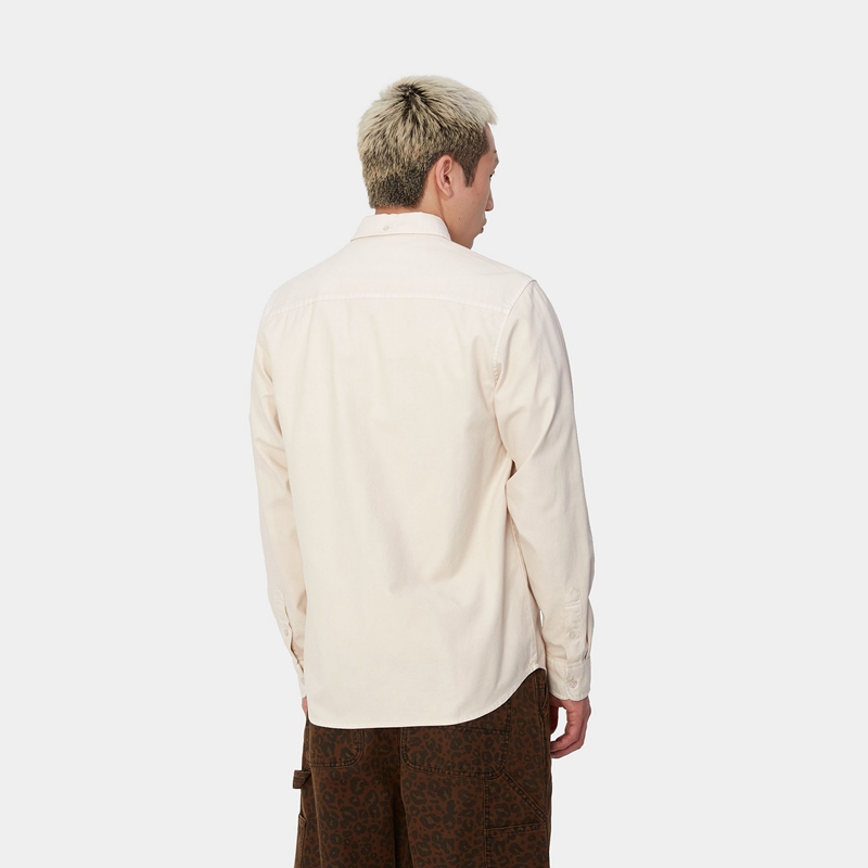 Cream Men Carhartt Bolton Shirts | NYG-965207