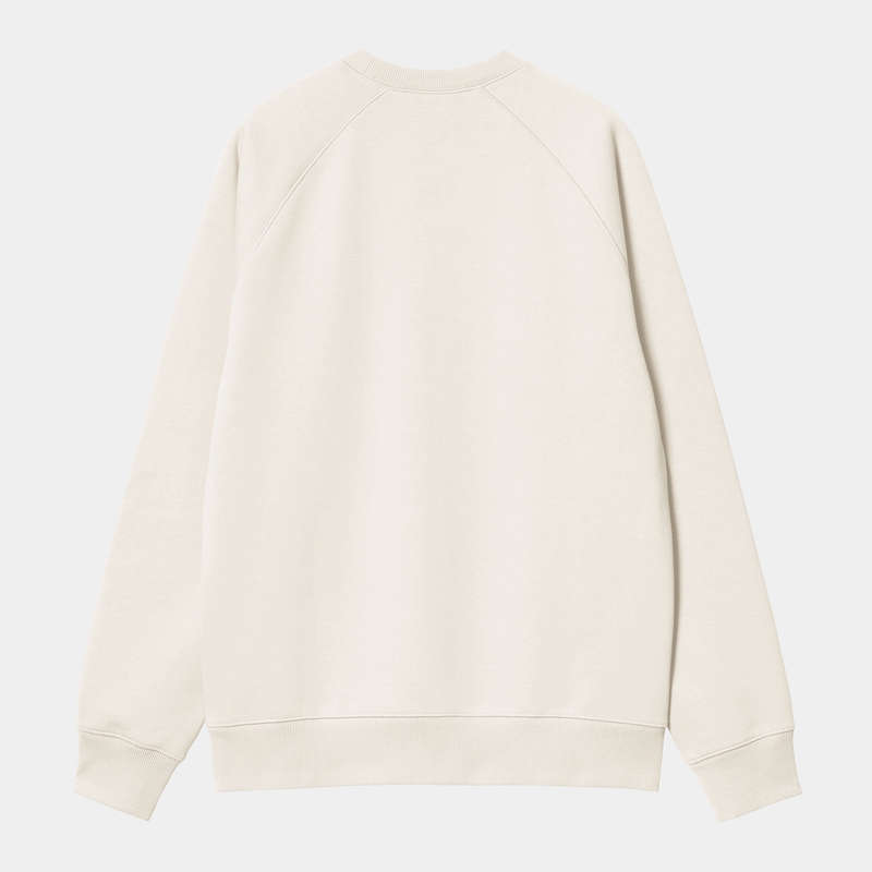 Cream Men Carhartt Chase Sweatshirt | UPT-478296