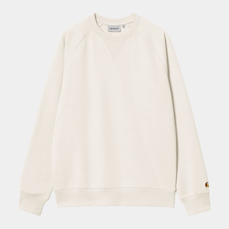 Cream Men Carhartt Chase Sweatshirt | UPT-478296