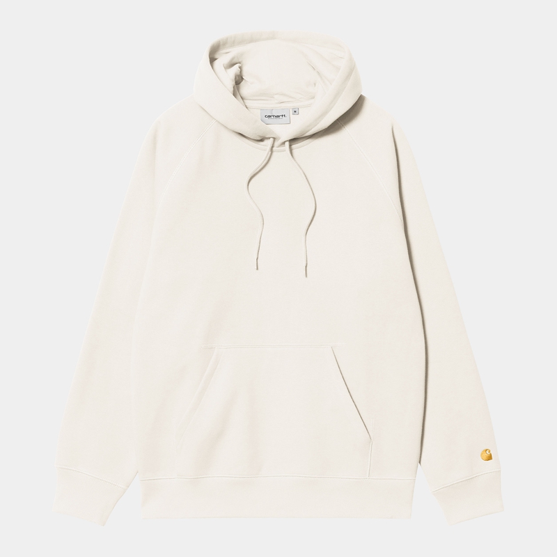 Cream Men Carhartt Hooded Chase Hoodie | IAH-628751