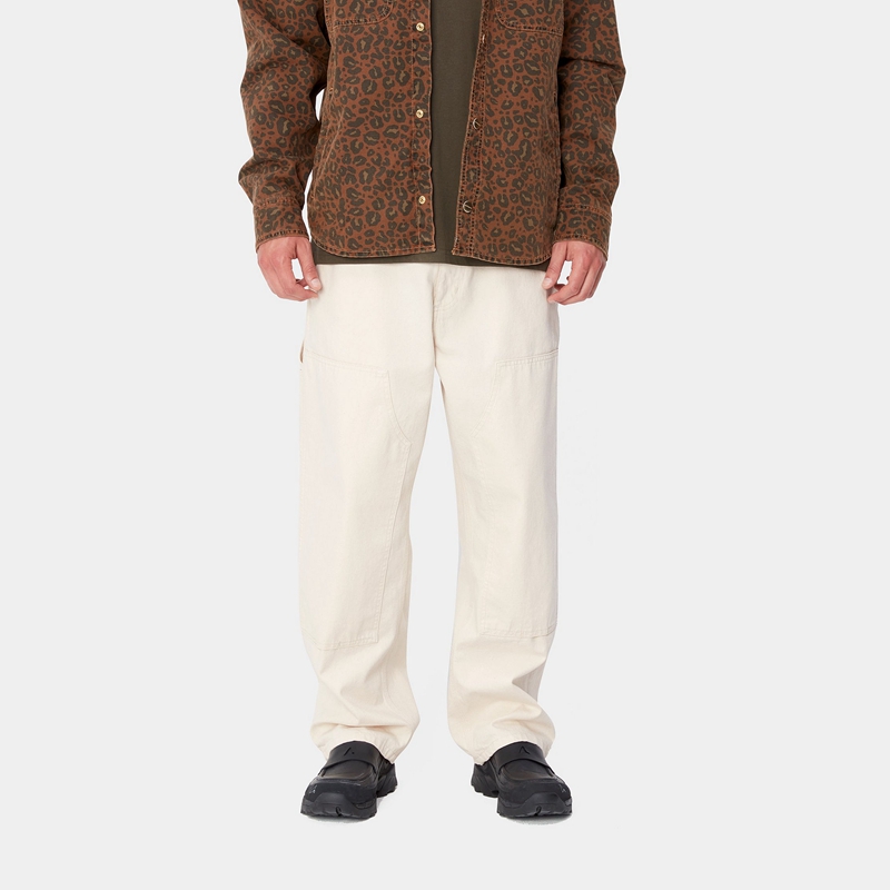 Cream Men Carhartt Midland Double Knee Pants | OWY-397485