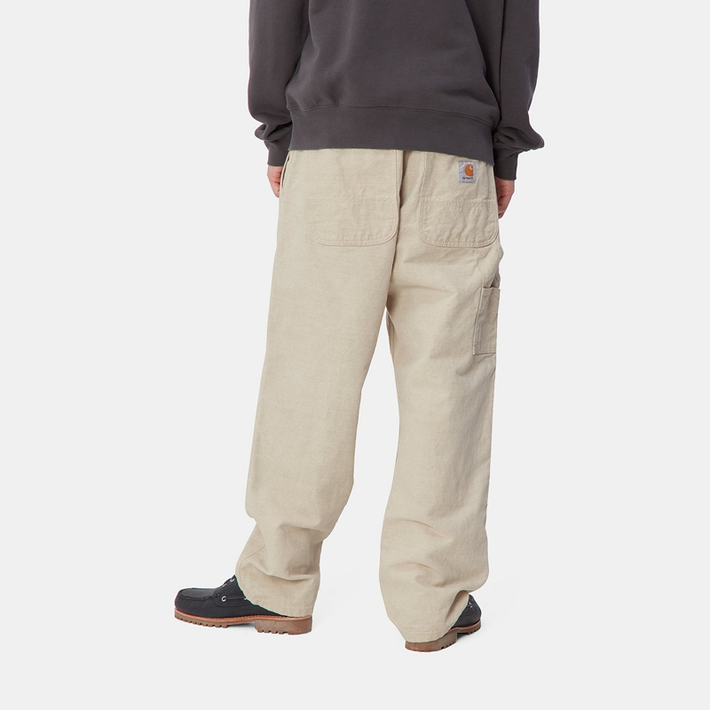 Cream Men Carhartt Walter Double Knee Pants | RUN-782945