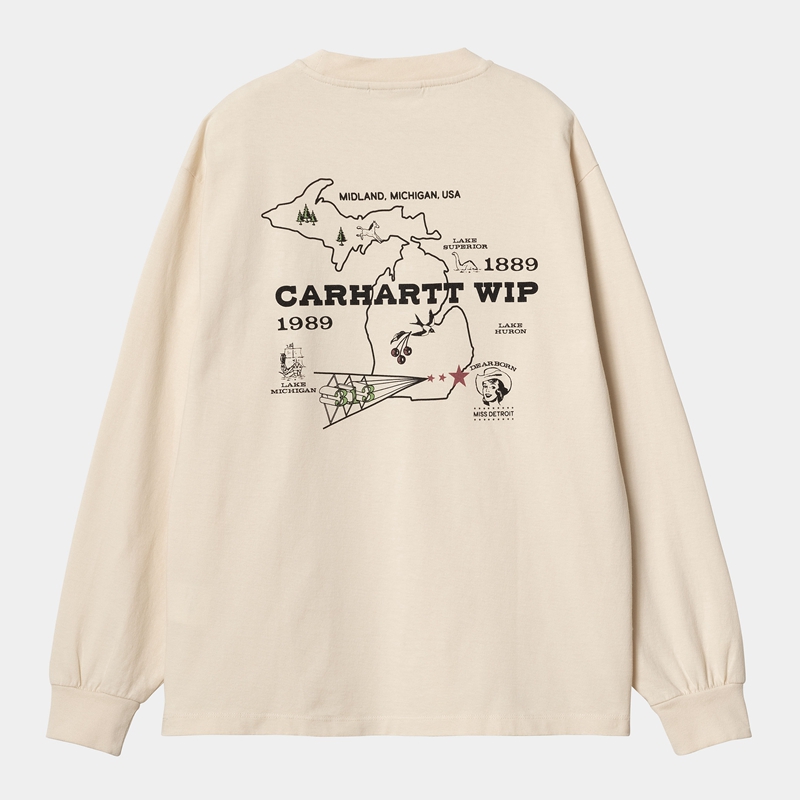 Cream Women Carhartt Home State T-Shirt | WHQ-319568