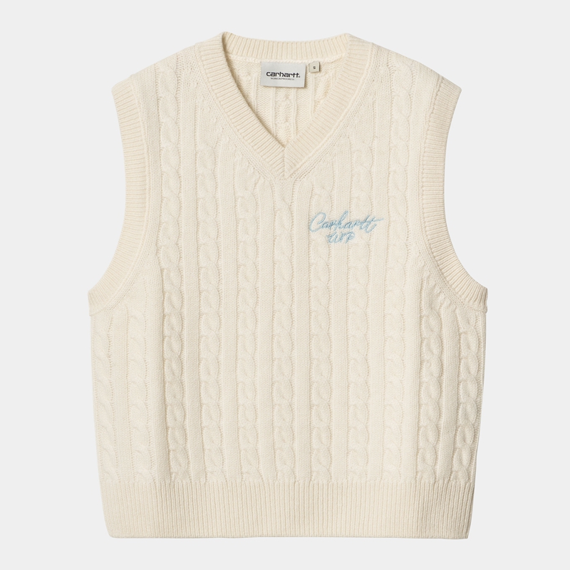 Cream Women Carhartt Signature Vest | VET-798054