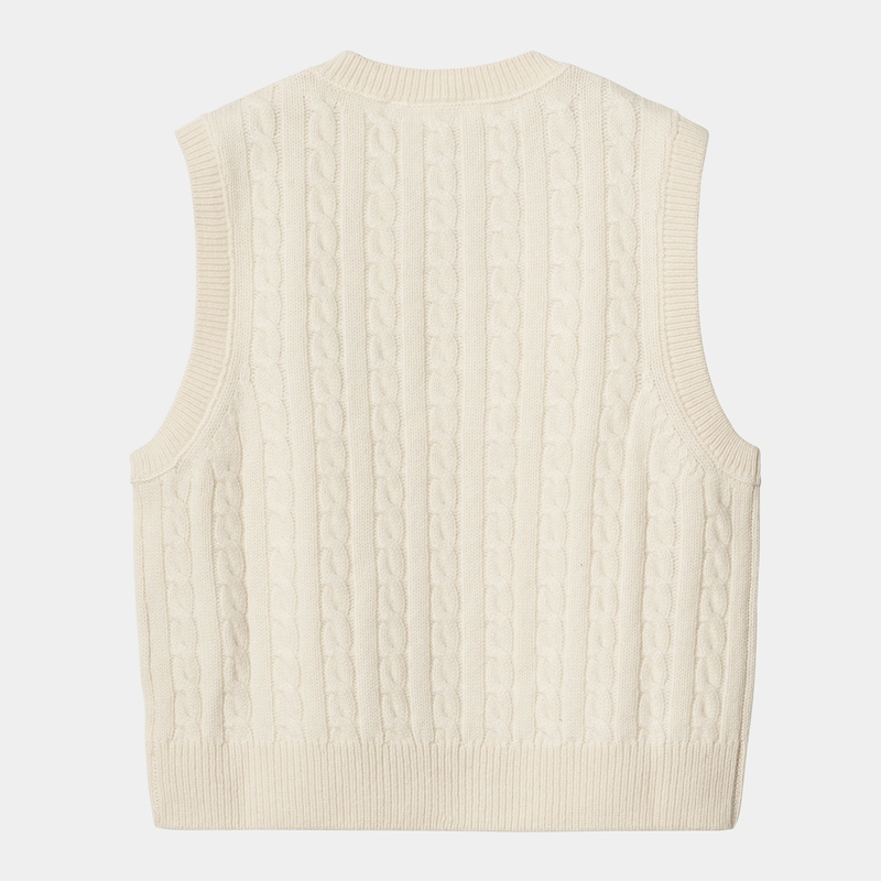 Cream Women Carhartt Signature Vest | VET-798054