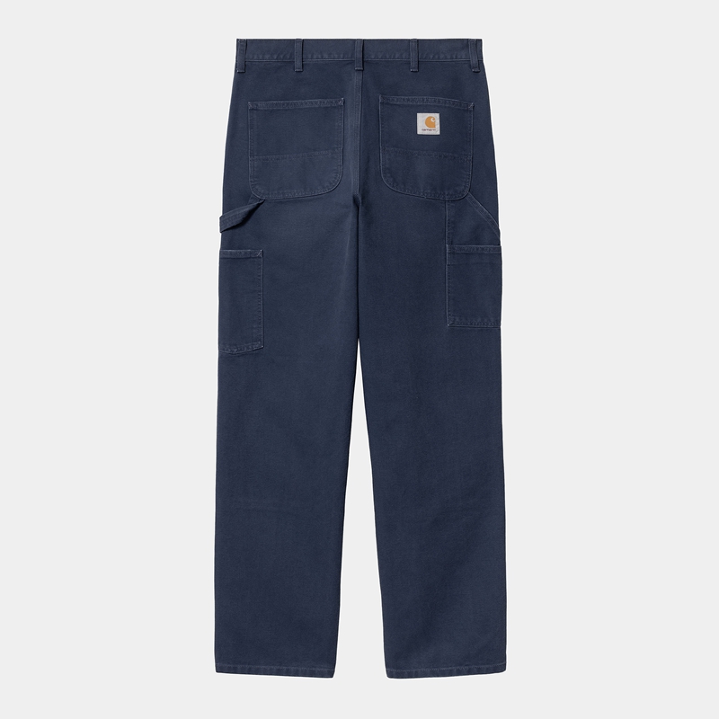 Dark Blue Men Carhartt Double Knee Pants | GZJ-740581