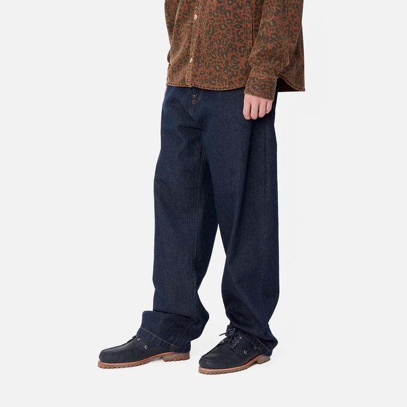 Dark Blue Men Carhartt Landon Pants | ANE-871359