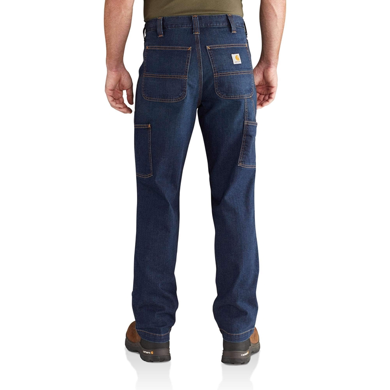 Dark Blue Men Carhartt Rugged Flex® Relaxed Fit Utility Jeans | ZRS-246178