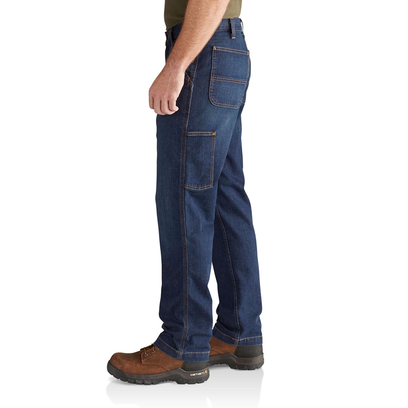 Dark Blue Men Carhartt Rugged Flex® Relaxed Fit Utility Jeans | ZRS-246178