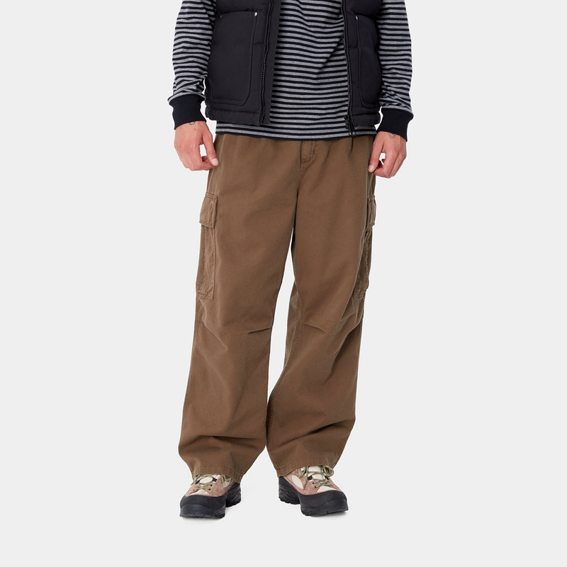 Dark Brown Men Carhartt Cole Cargo Pants | ZBF-732461