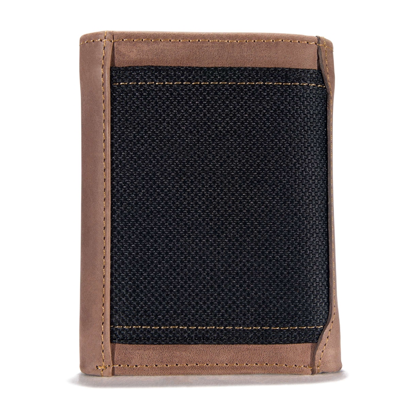 Dark Brown Men Carhartt Detroit Trifold Wallets | FQP-203975