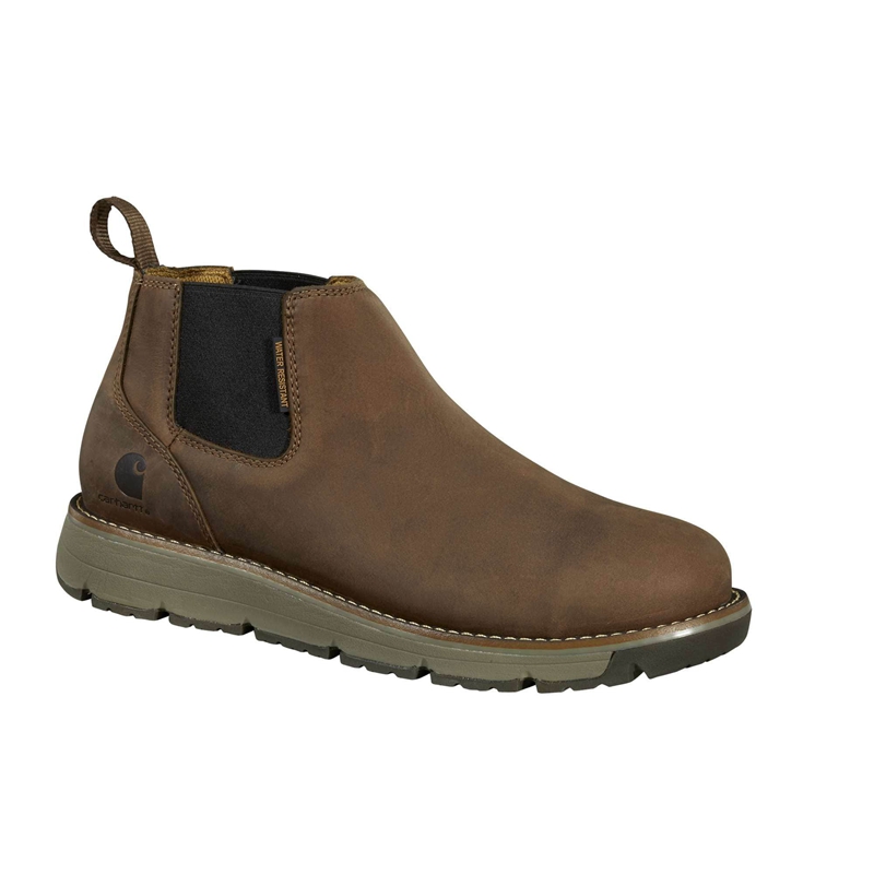 Dark Brown Men Carhartt Millbrook Water Resistant Romeo Steel Toe Wedge Boots | KNY-821304