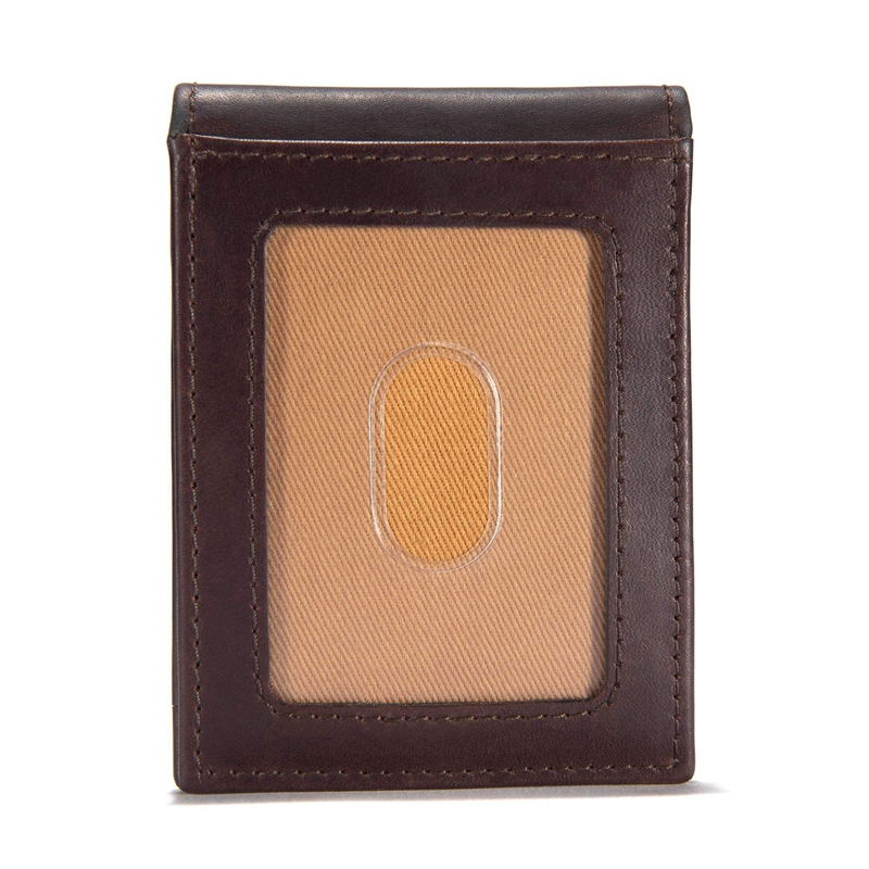 Dark Brown Men Carhartt Oil Tan Front Pocket Wallets | FWS-740521