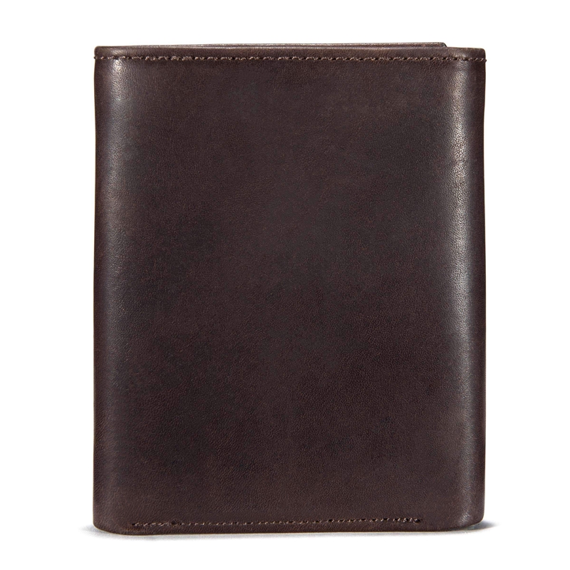 Dark Brown Men Carhartt Oil Tan Trifold Wallets | AXI-419860