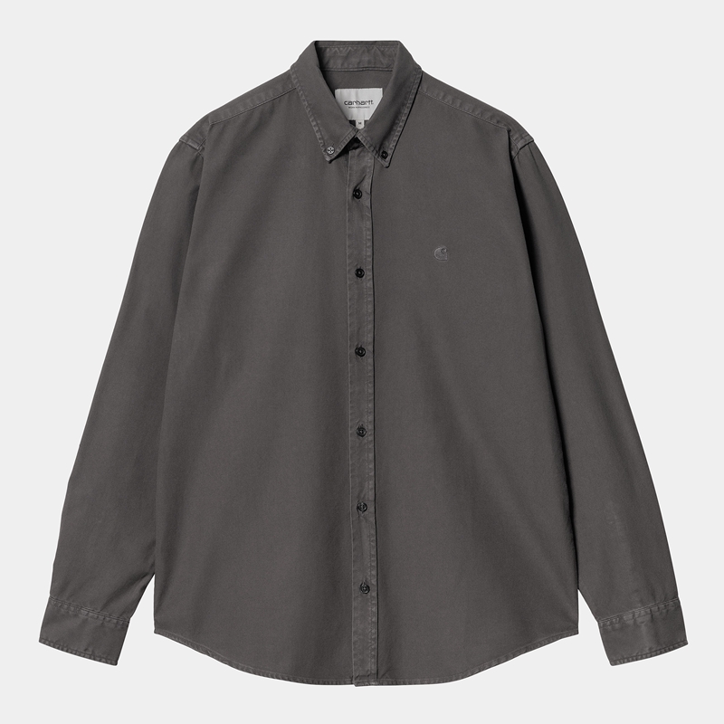 Dark Grey Men Carhartt Bolton Shirts | SFD-745239