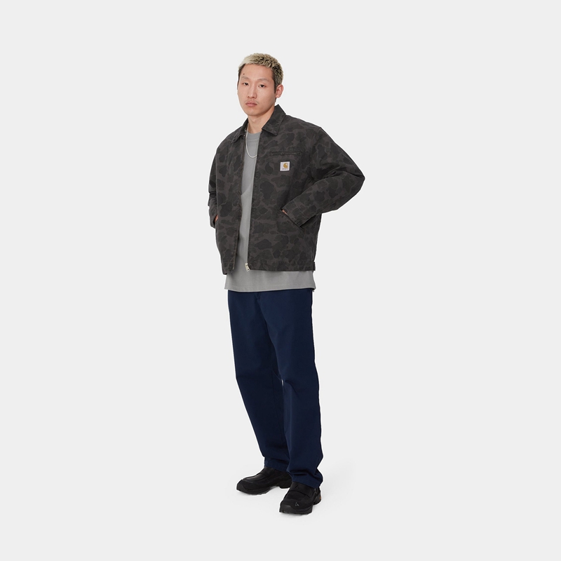 Dark Grey Men Carhartt Duck Detroit Winter Jackets | JIC-814953