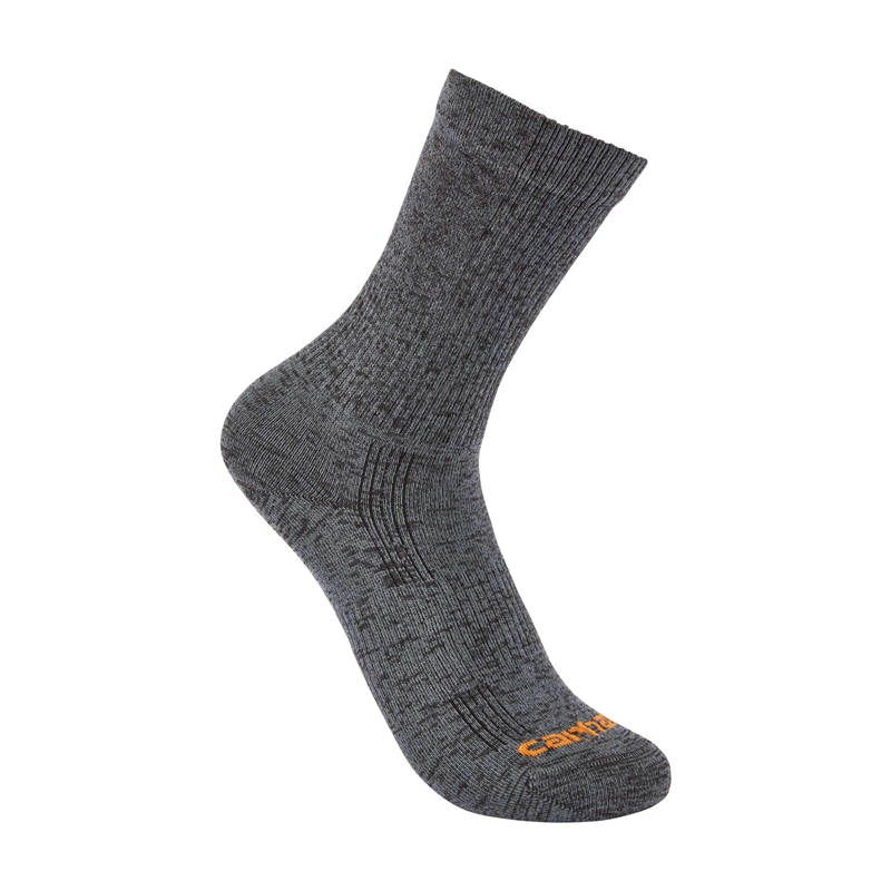 Dark Grey Men Carhartt Lightweight Durable Nylon-Synthetic Blend Crew Socks | PDK-617482