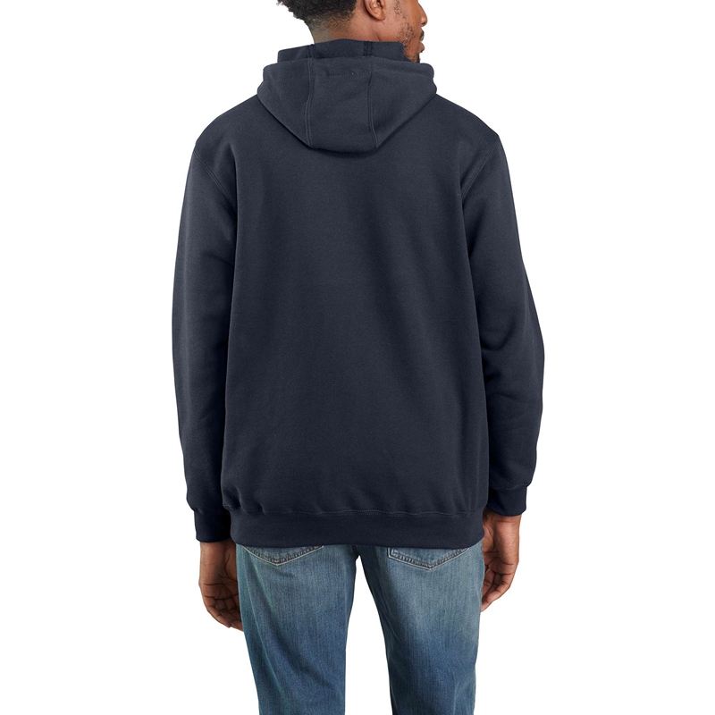 Dark Grey Men Carhartt Loose Fit Midweight Logo Sleeve Graphic Hoodie | QDX-280615