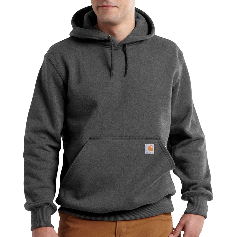 Dark Grey Men Carhartt Rain Defender® Loose Fit Heavyweight Hoodie | KUY-702854