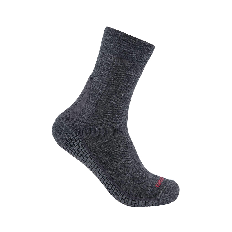 Dark Grey Women Carhartt Force® Grid Midweight Merino Wool Blend Crew Socks | JYM-862917