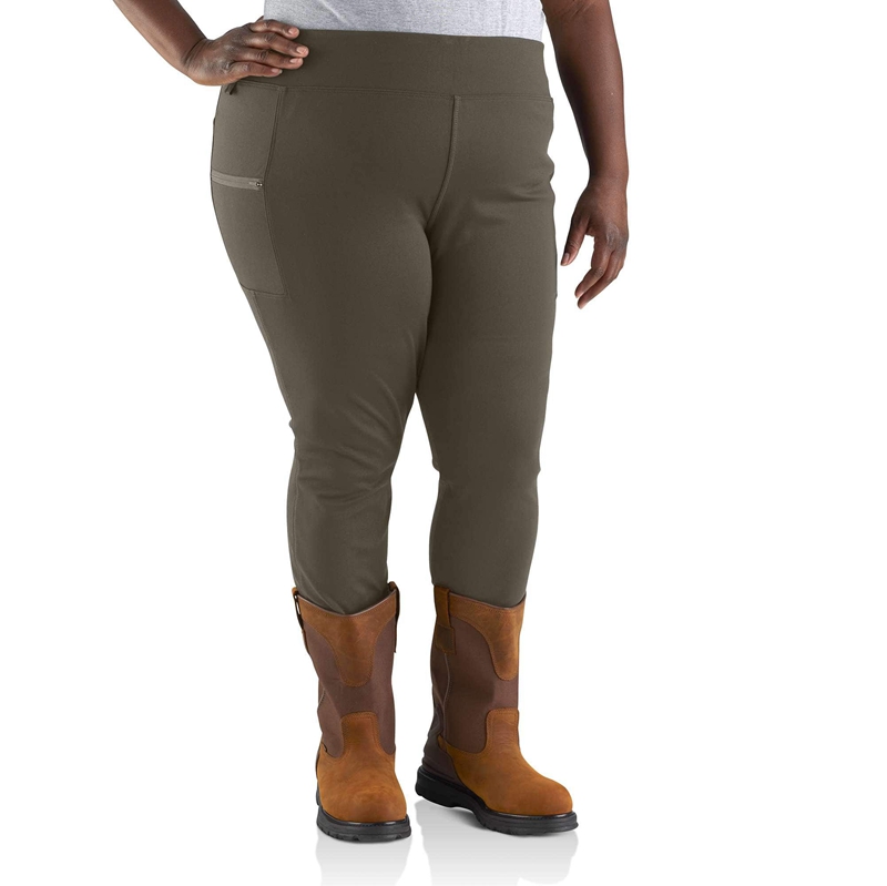 Dark Grey Women Carhartt Force® Lightweight Pocket Leggings | HZN-813752