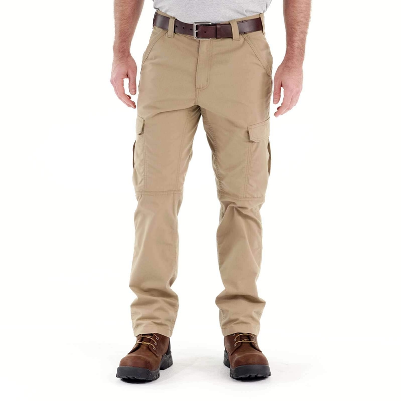 Dark Khaki Men Carhartt Force® Relaxed Fit Ripstop Cargo Work Pants | IBG-184769