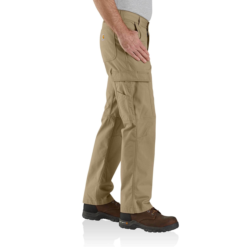 Dark Khaki Men Carhartt Force® Relaxed Fit Ripstop Cargo Work Pants | IBG-184769