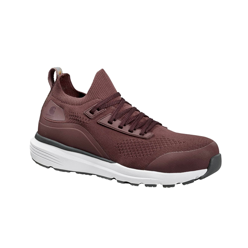 Dark Red Women Carhartt Haslett ESD Nano Toe Knit Sneakers | WDV-846793