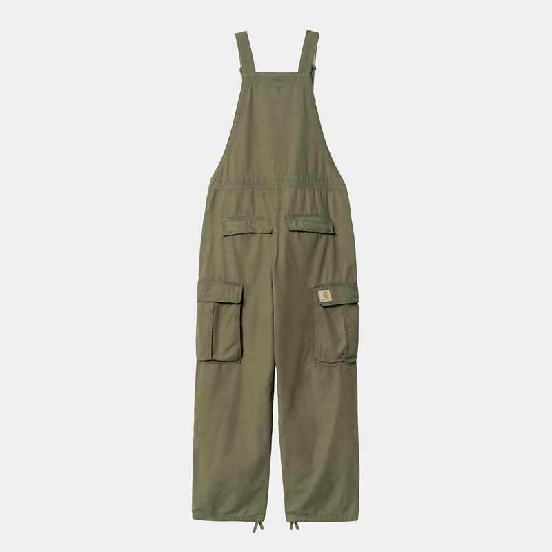 Green Men Carhartt Cargo Bib Overalls | HFW-387420